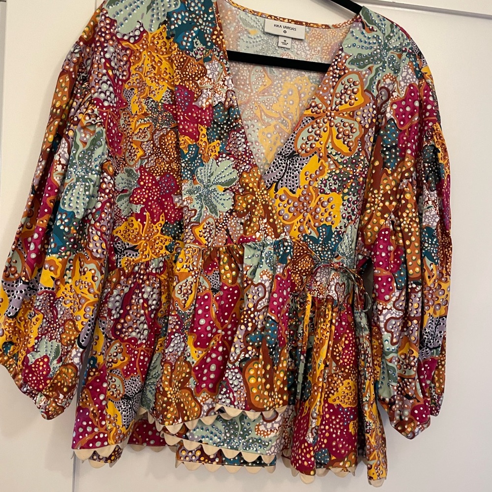Kika Vargas Multicolor Floral Blouse